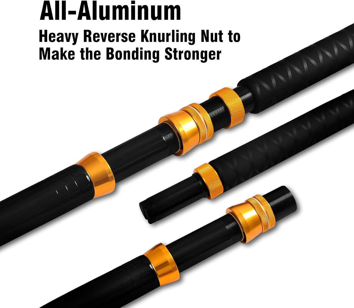 Bent Butt Fishing Rod 2-Piece Saltwater Offshore Trolling Rod Big Game Roller Ro