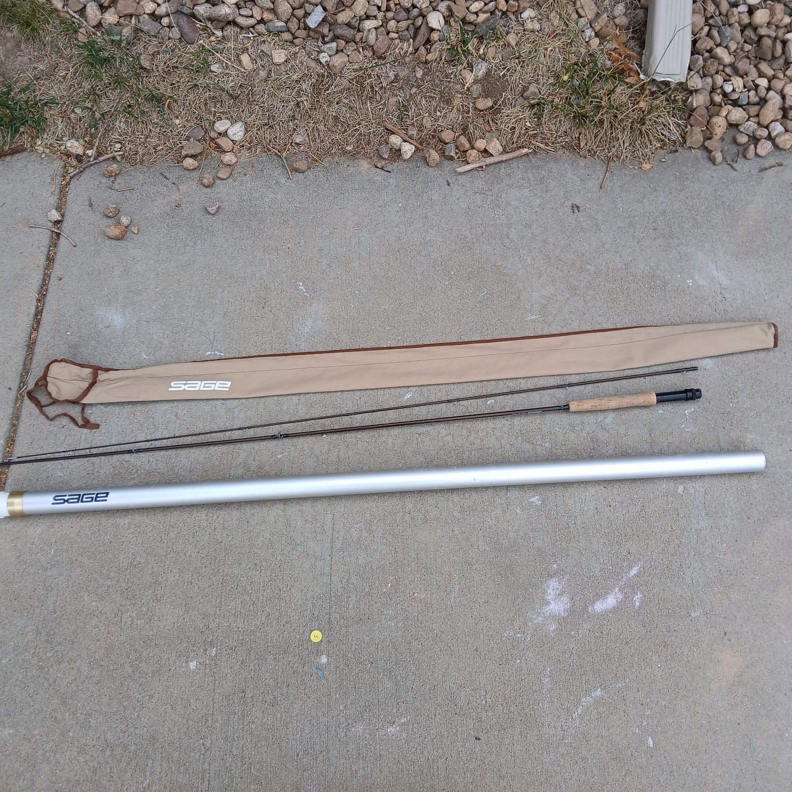 SAGE Graphite II 586 DS 8’6″ Fly Rod Fishing Vintage 2 Piece w/ Case