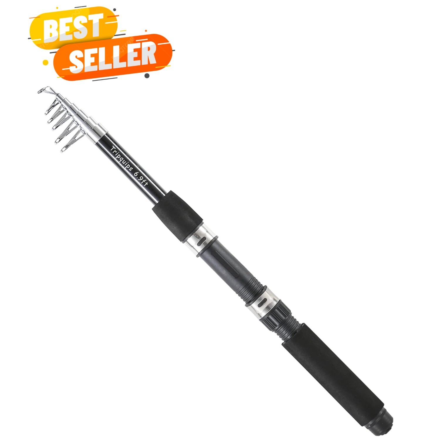 6.9FT Telescopic Fishing Rod – Lightweight Spinning Fishing Pole for Freshwat…