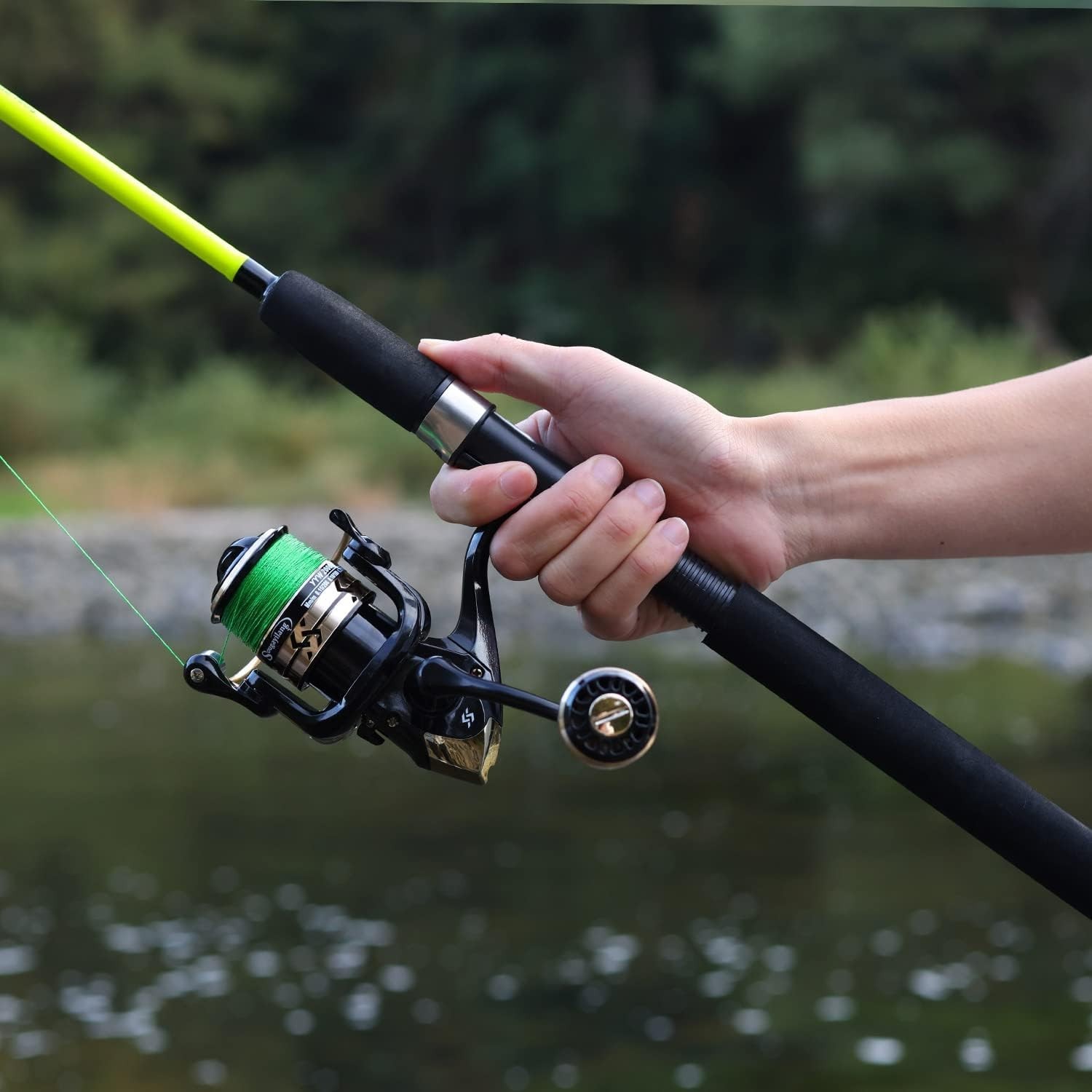 Fishing Rod, 2-Piece Composite Graphite & Glass Blanks Saltwater Trolling Rod Of
