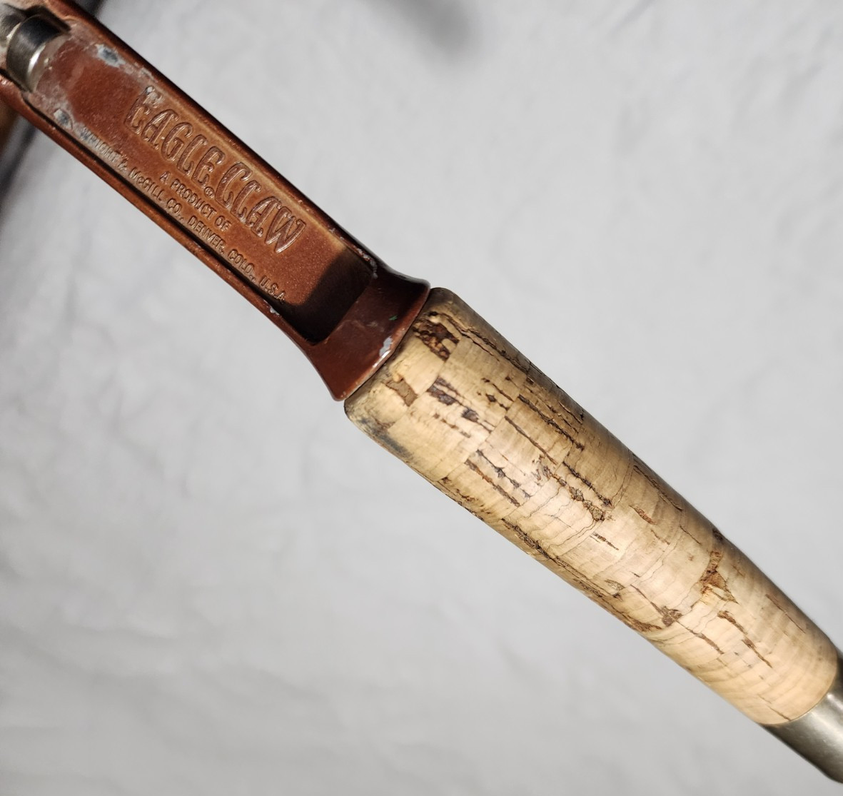Vtg 1950’s Wright & McGill 60″ SPIN CASTING FISHING ROD No. 1855 Cork Handle