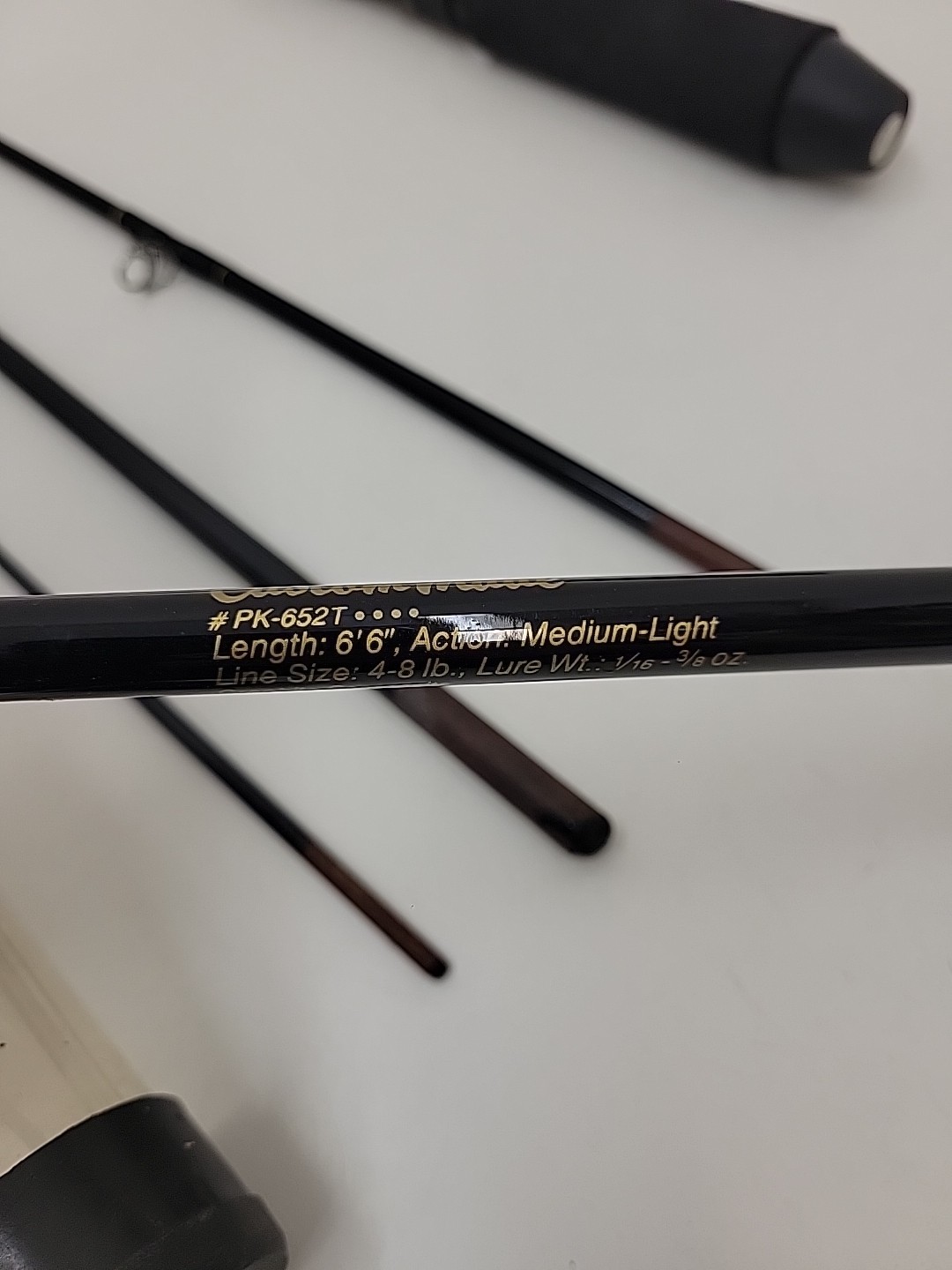 W.W. GRIGG CO Custom Made 6’6″ Graphite #PK-652T Med Fishing Rod 5 Pc Backpack