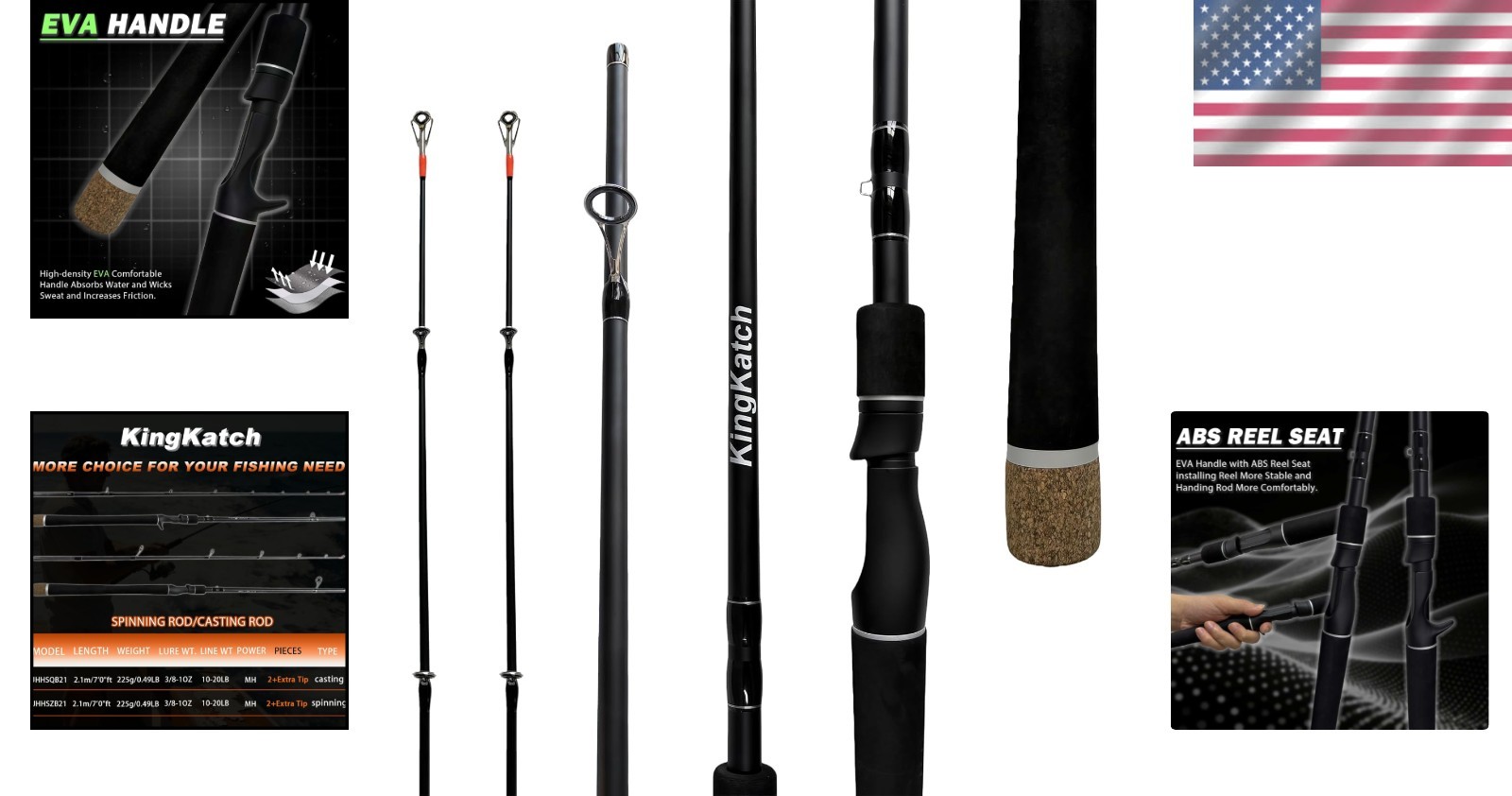 Elegant 7′ Spinning Fishing Rod – Dual Tips, Fast Action, Unmatched Sensitivity
