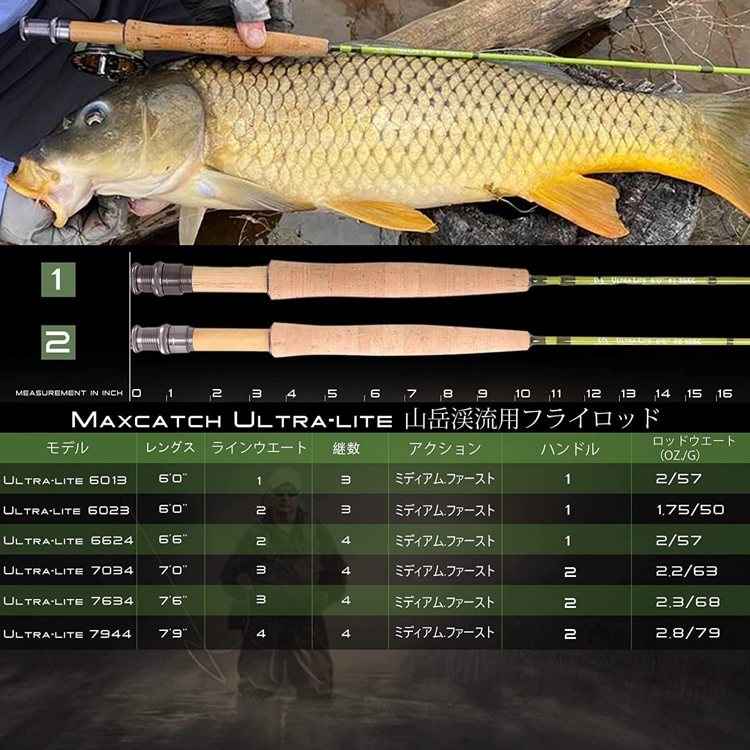 Maxcatch Design Ultra Light Mountain Stream Fly Rod for 1/2/3 to Wait for Carbo