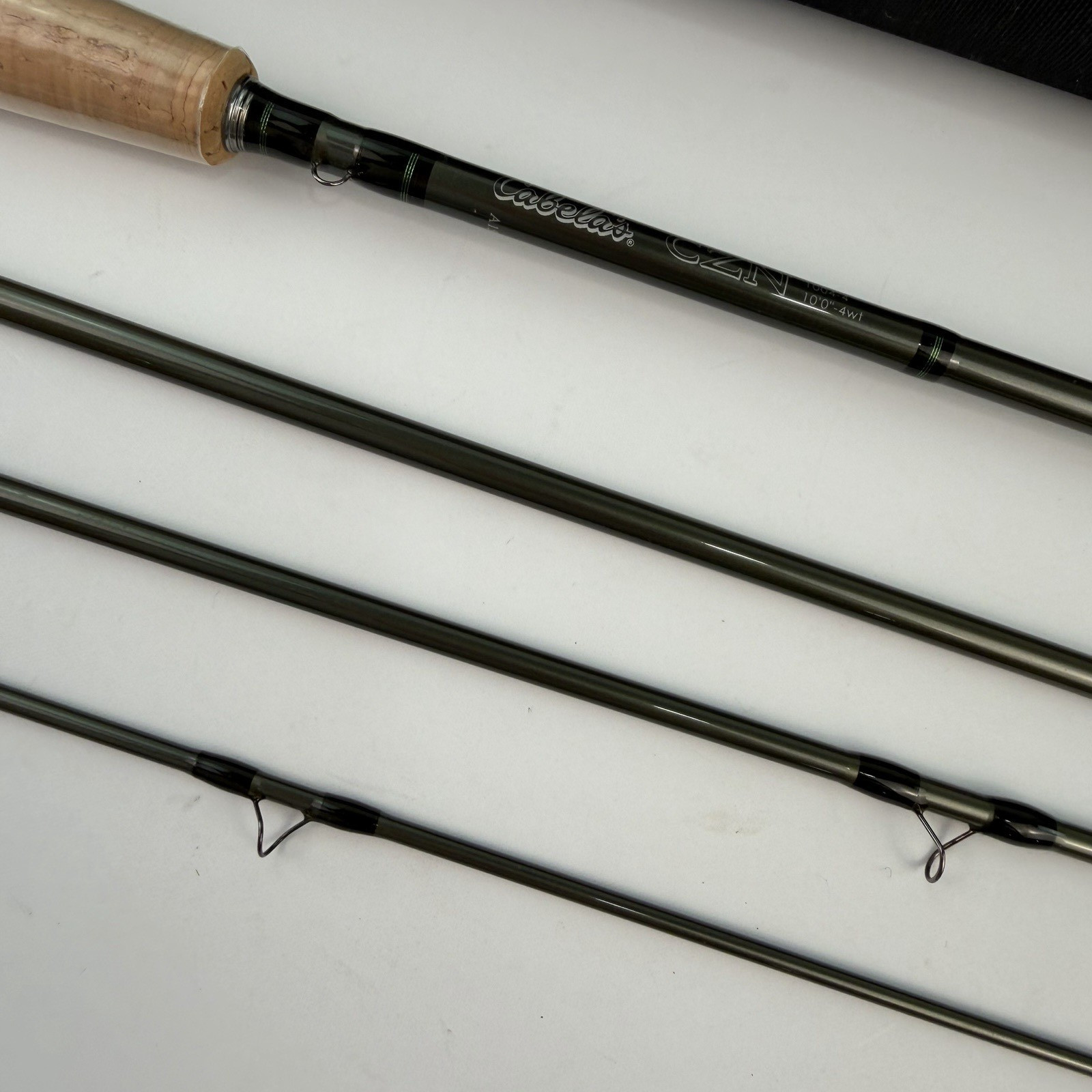 Cabela’s CZN Graphite Fly Fishing Rod 10’ 4wt 4pc w Travel Tube NEVER USED Y330