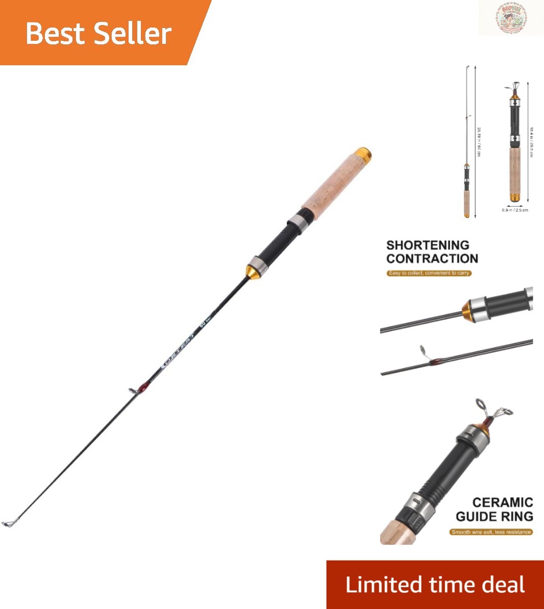 Ultra-Light Telescopic Fishing Pole – 25.6 Inch, Easy to Carry for All Anglers