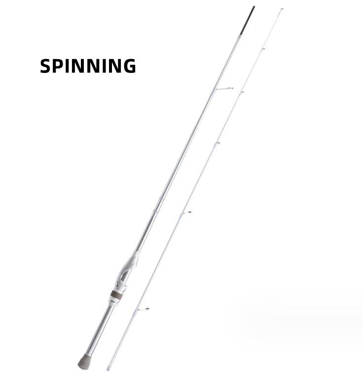 Fishing Rod 6ft/1.8M Casting Spinning Rod Carbon Fiber Rod 2 Section Lure Pole