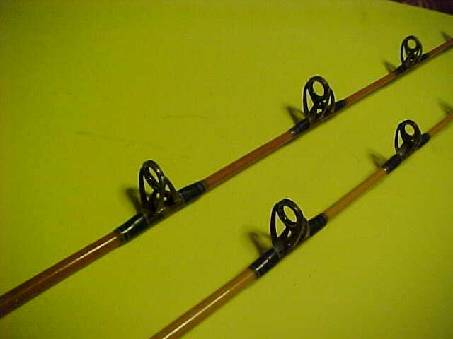 SET OF 2 CUSTOM SABRE CONVENTIONAL FISHING RODS FUJI SIC GUIDES AFTCO REEL SEATS