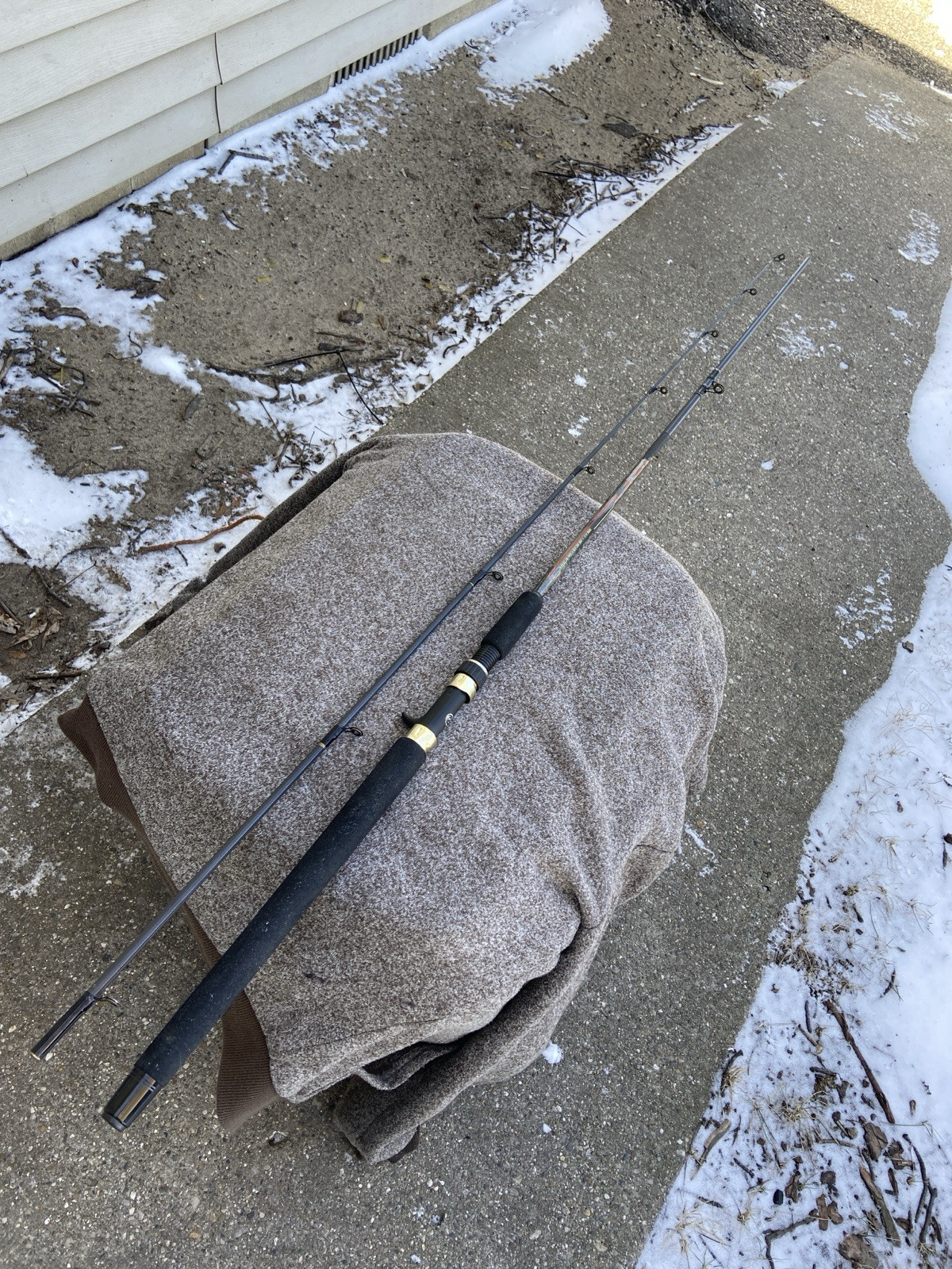VINTAGE MASTER SIDEWINDER 8 1/2′ GRAPHITE SW86 CASTING TROLLING ROD EXCELLENT