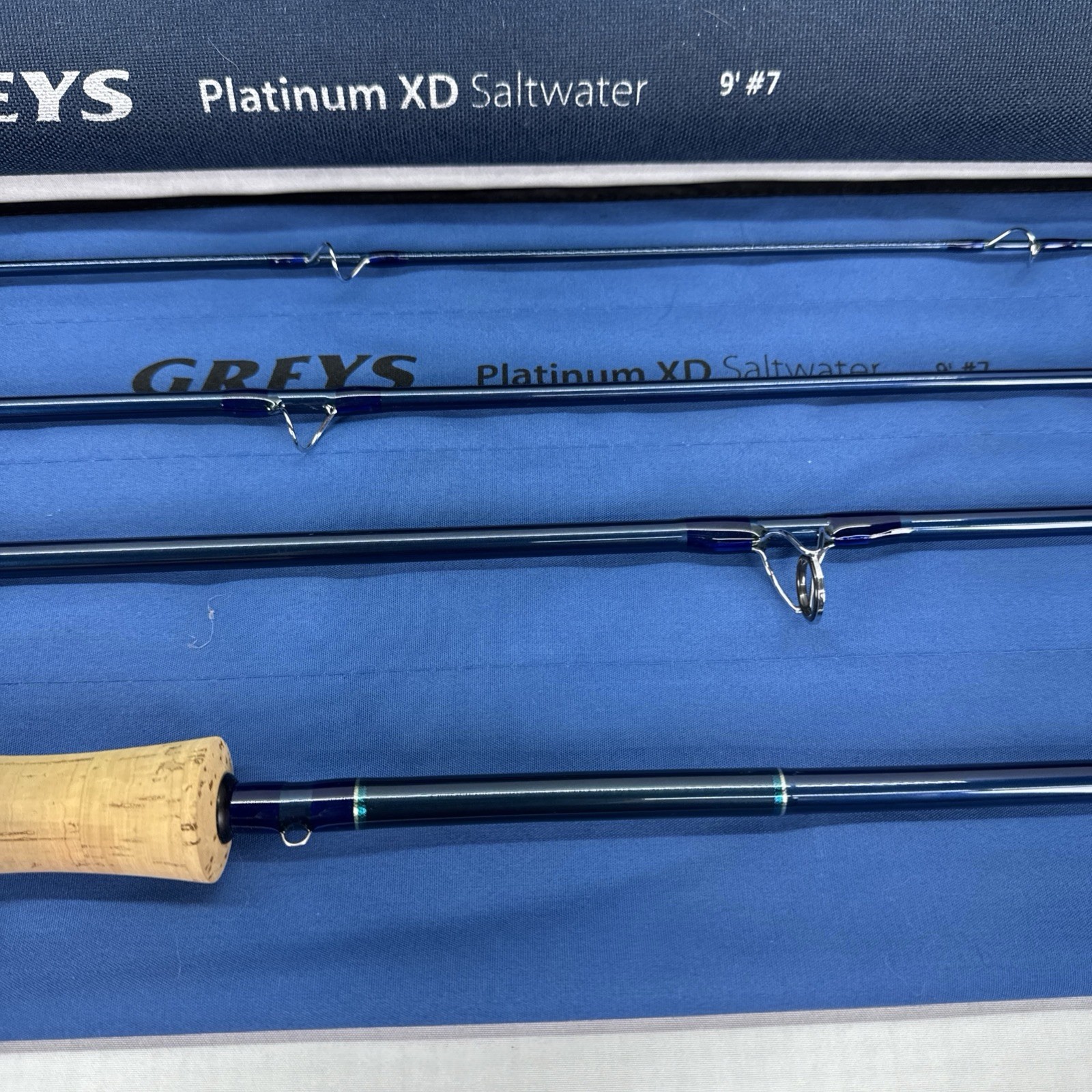 Greys Platinum XD 9’ #7 4 Piece Saltwater Fly Fishing Rod Sock and Case