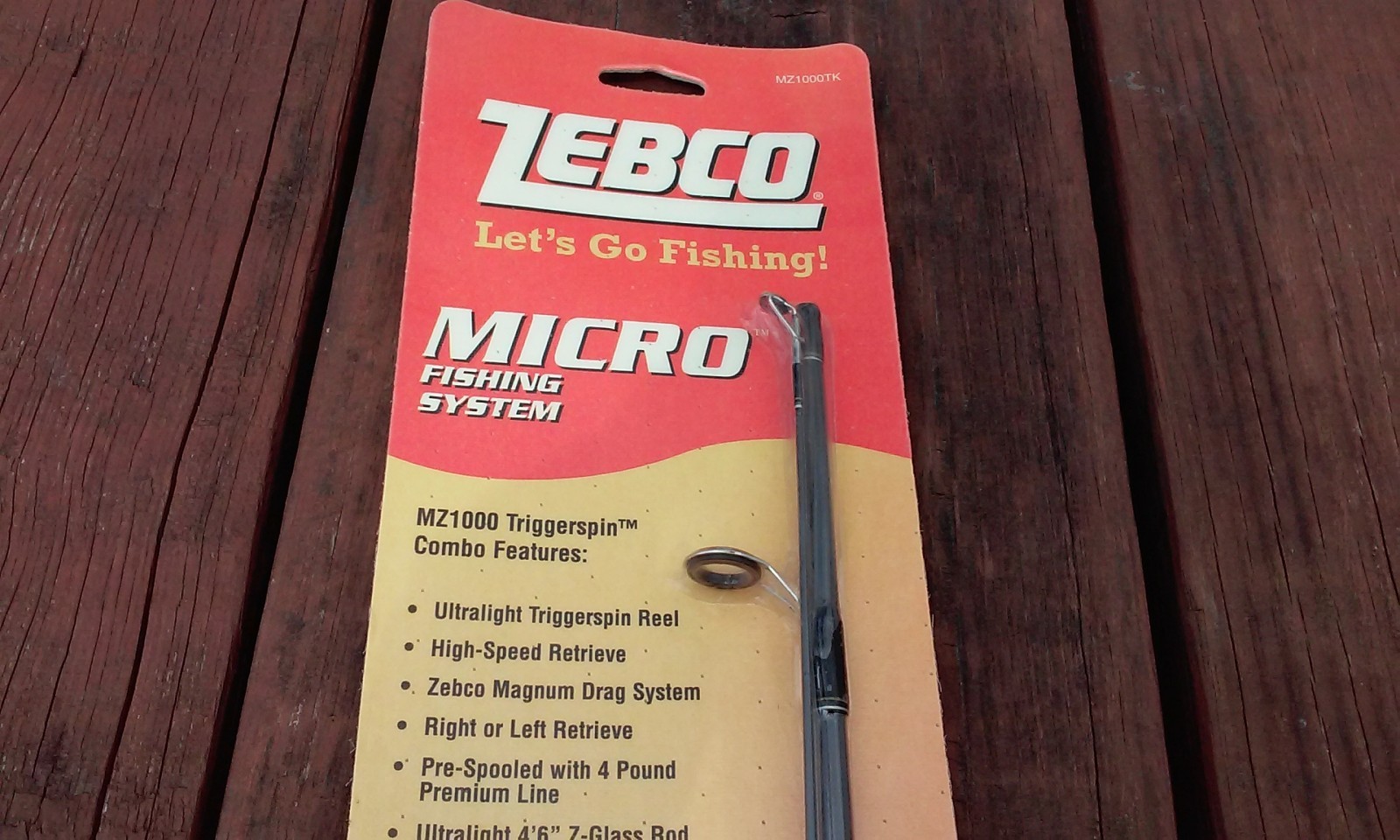 Vtg ZEBCO Triggercast Combo 4″ 6″Ultralight FISHING Rod/Reel MZ1000 Jig Kit 2000