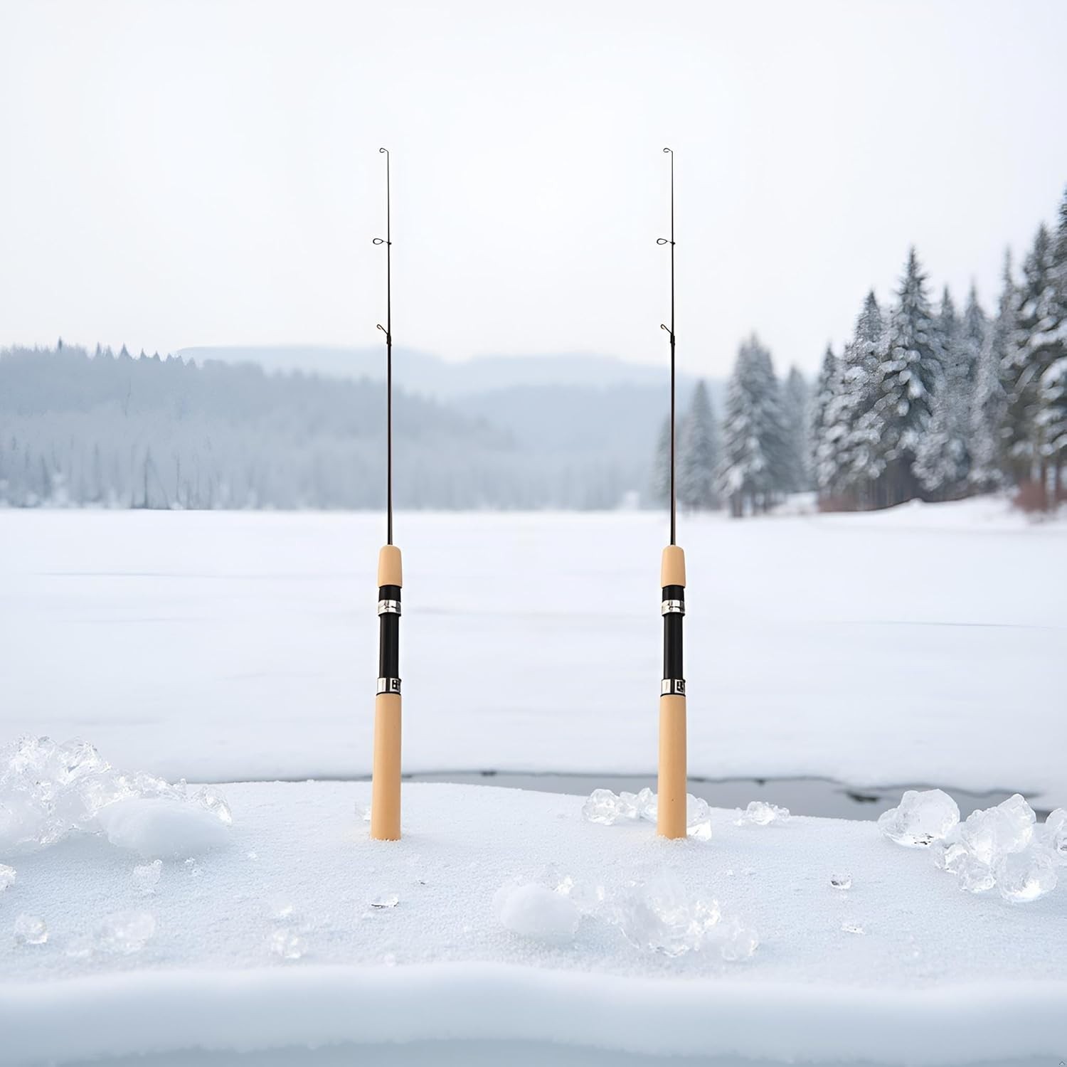 2Pcs LCE Fishing Rod, Fishing Rods Ice Fishing Rods Pen Pole Lures Fishing Ta…