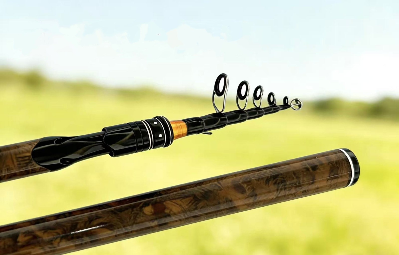 1.5M-2.7M Spinning Fishing Rod Carbon Fiber Telescopic Pole Fresh Saltwater Rod