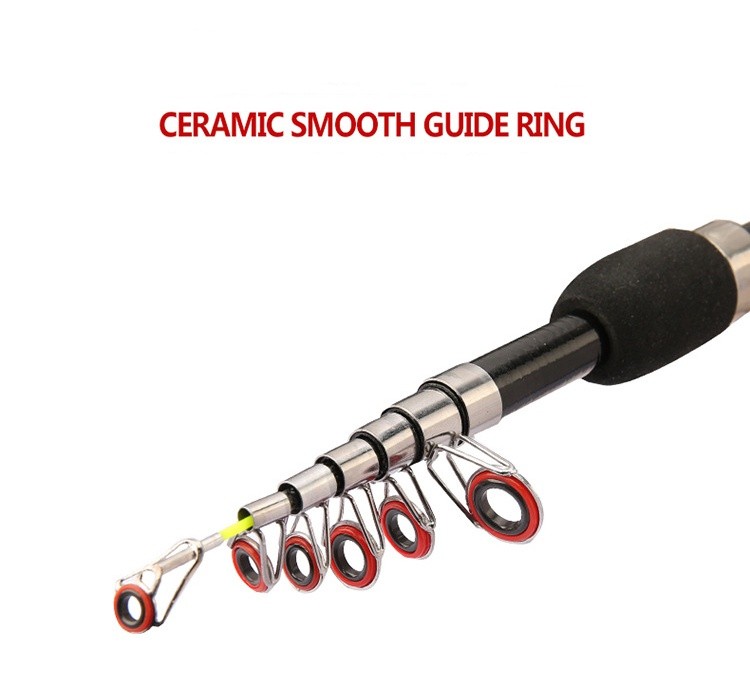 Mini Fishing Spinning Casting Rod 1.3-1.8m Telescopic Carbon Fiber Pole Sea Bass