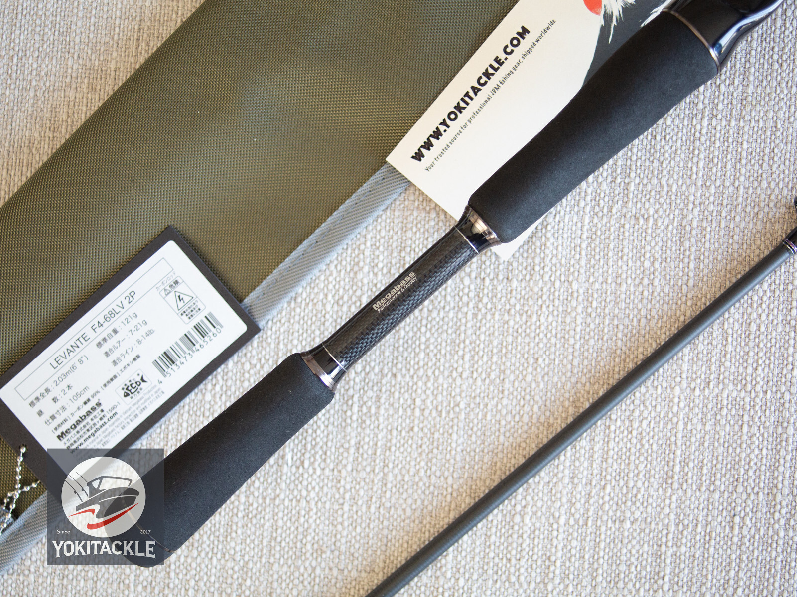Megabass LEVANTE JP F4-68LV 2P Baitcasting Rod Shipping from JAPAN