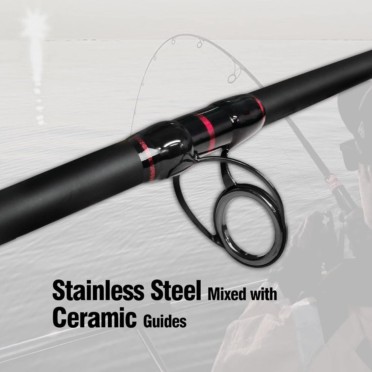 Surf Spinning Rod Graphite 2/3/4 Piece Travel Fishing Pole 8 9 10 12 13 15 FT