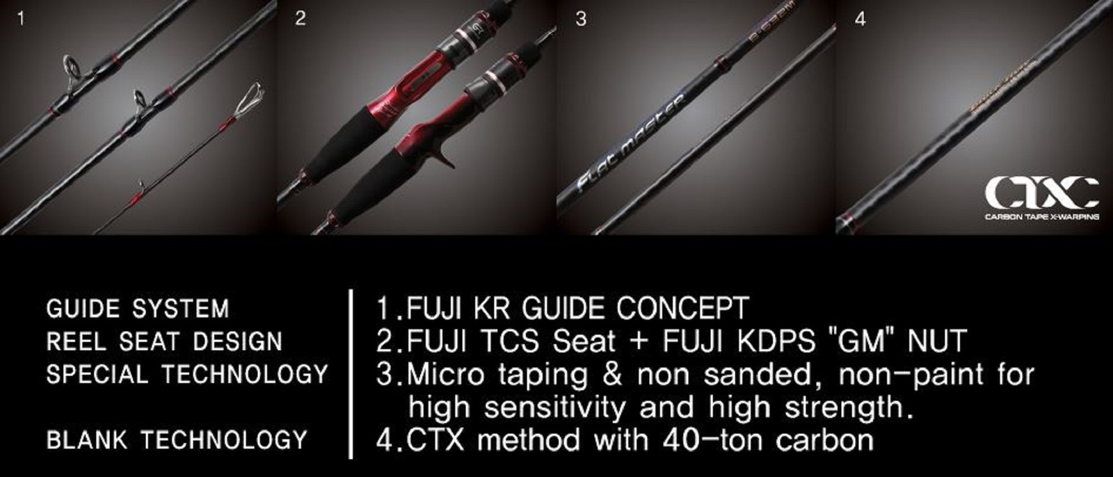 NS Black Hole Rod Baitcast Flat Master Gwangda B-632M (4659)