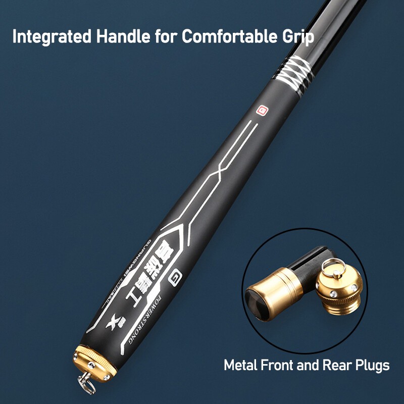 1.5M-5.4M Mini Power Telescopic Fishing Rod Carbon Fiber Carp Fishing Pole