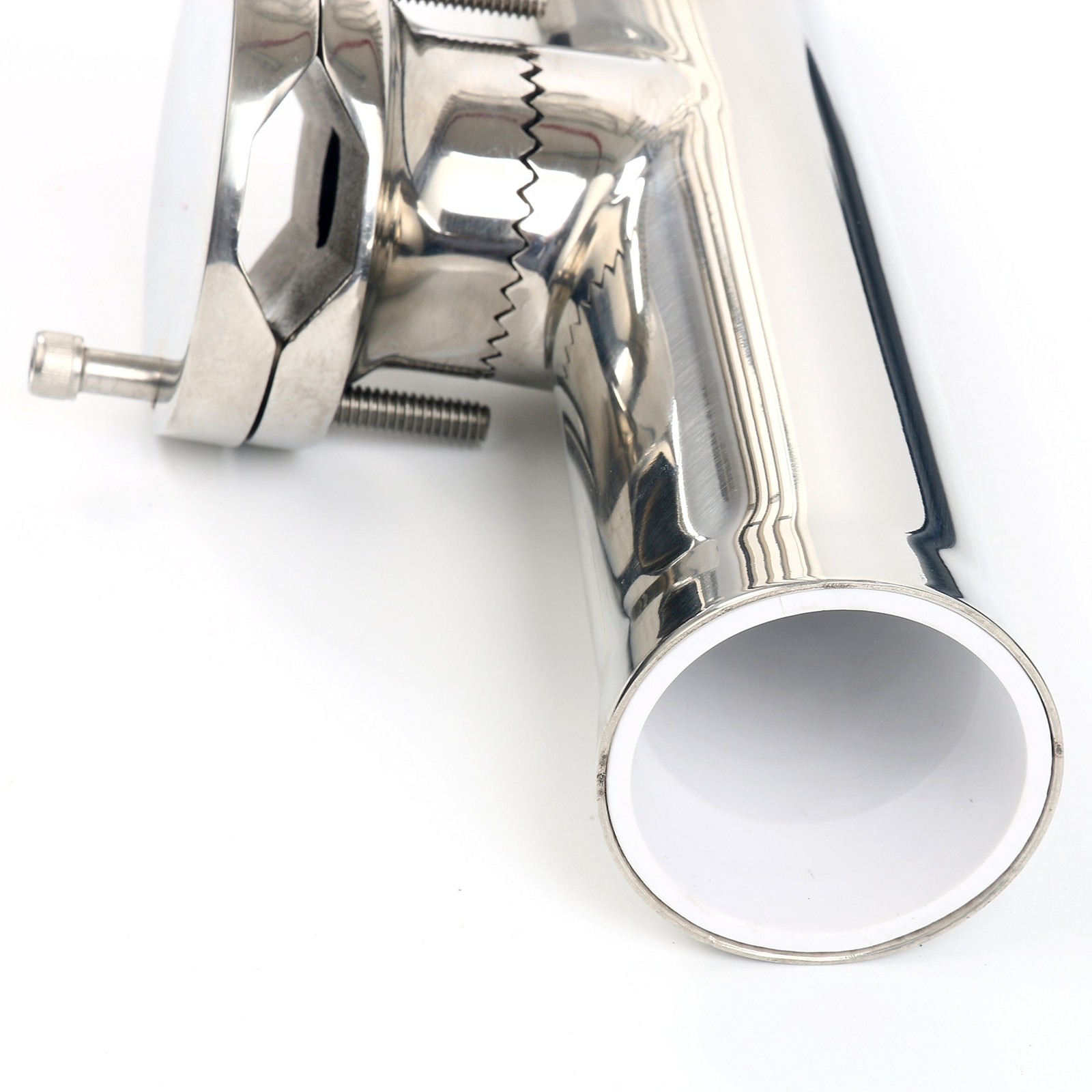 Amarine Made 2Pcs Fishing Rod Holder Stainless Tournament Style Clamp On Rod