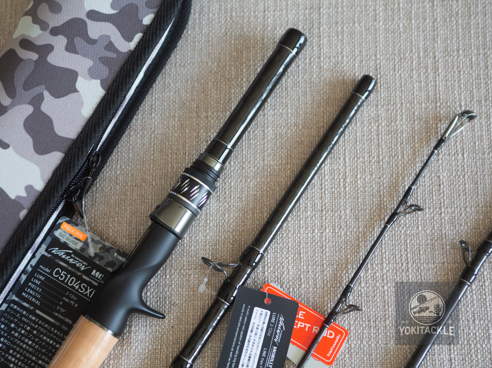 Tailwalk Namazon Mobilly C5104SXH Baitcasting Rod for Bass 4 Piece Rod