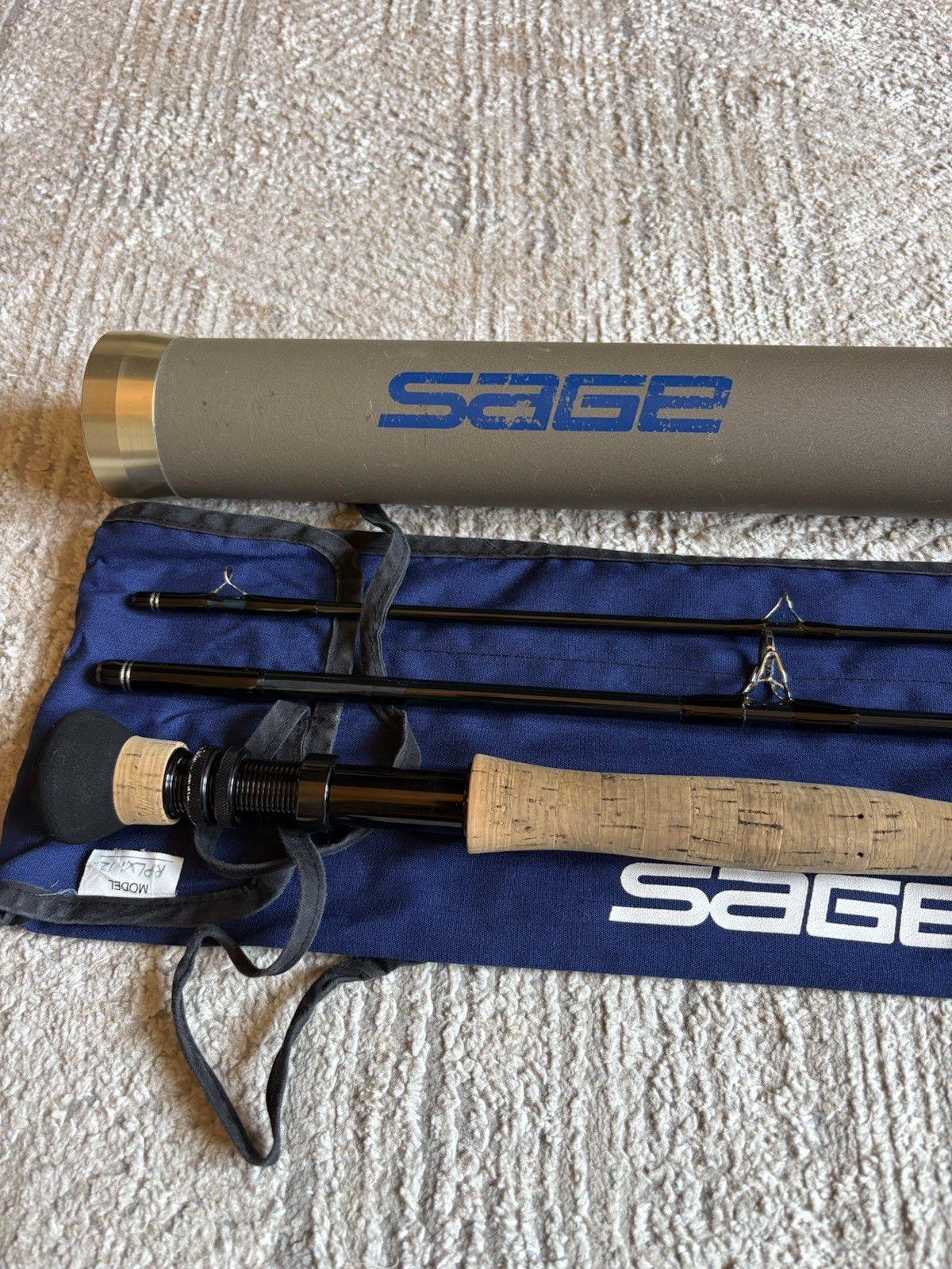 Sage RPLXi 1290-3 Graphite III Fly Rod 9’ 12wt 3pc w Tube Sock USA