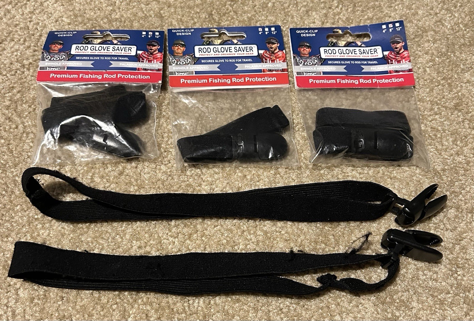 5 Assorted Rod Glove Saver Elastic VR Fishing Products 8” And 4”