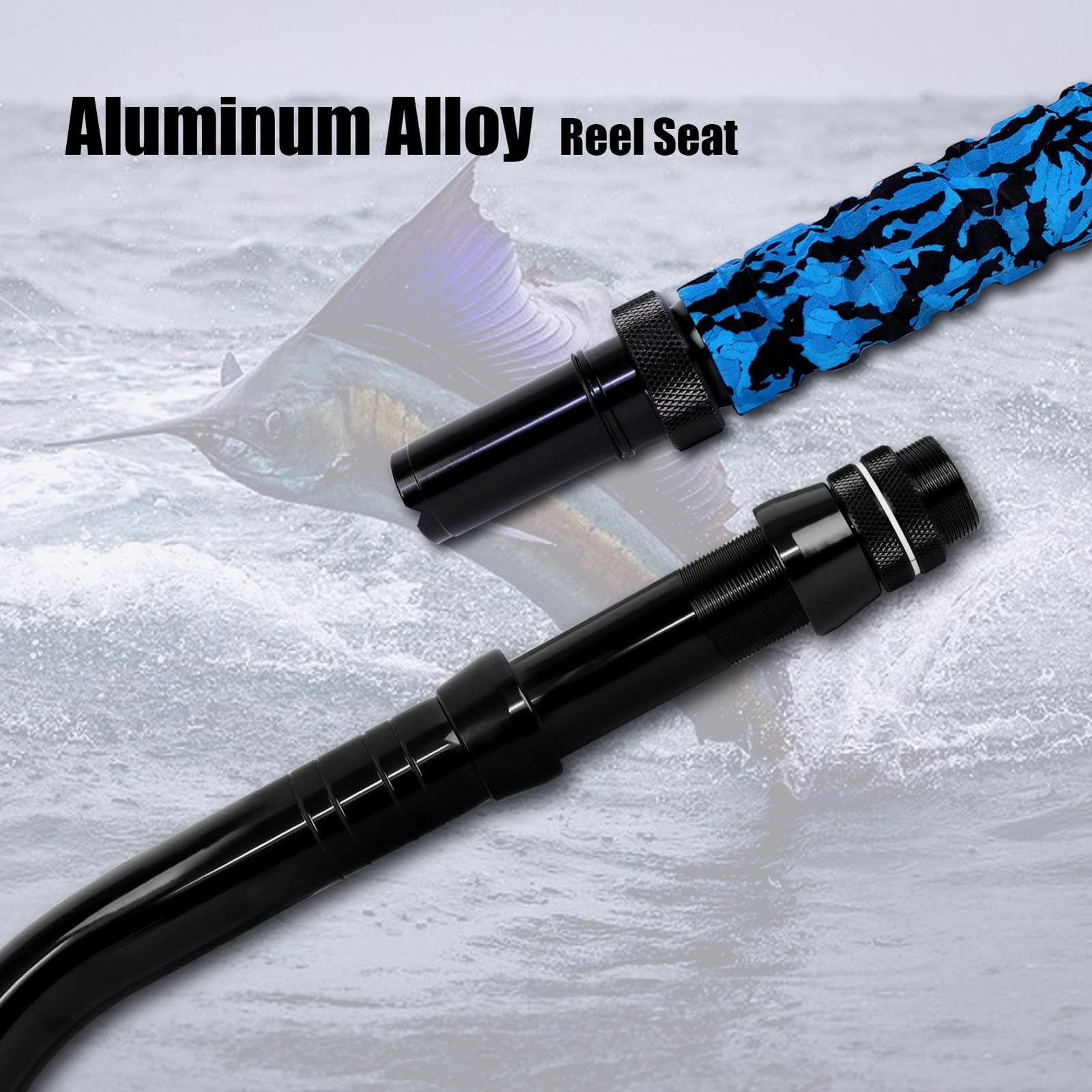 Fiblink Saltwater Offshore Trolling Rod Big Game Rod Conventional Boat Fishin…