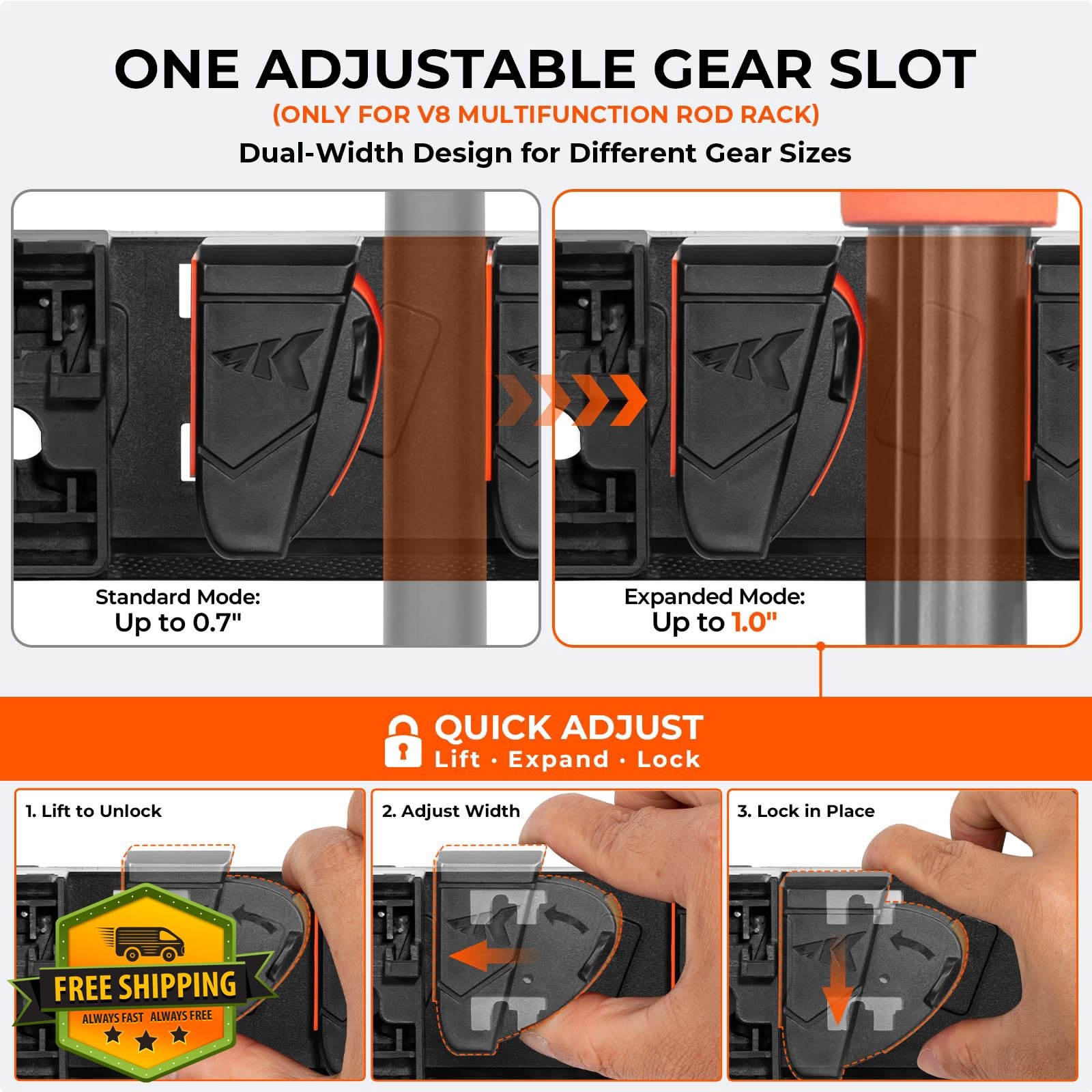 KastKing Fishing Rod Holder V8 V9 2-Pack 17 Rods