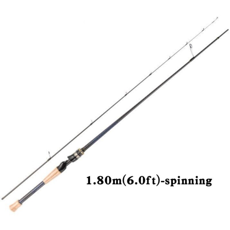 Portable Fishing Rod 1.5m/1.68m/1.8m Spinning Casting Rod Carbon Fiber Rod Bass