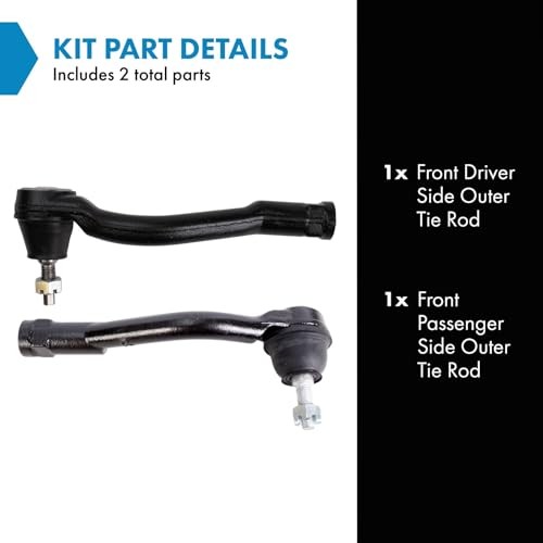Front Outer Tie Rod Set 2 Piece for 2015 Hyundai Sonata 2016-2020 Kia PSA28653