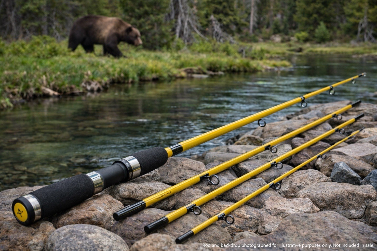 Eagle Claw Pack-It PK601 7’6 Spin Fly Travel Rod 4pc Yellow