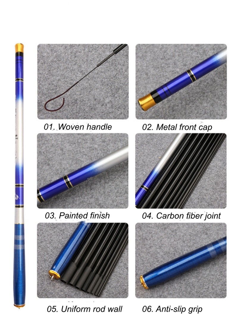 Carbon Fiber Fishing Rod Telescopic Fishing Rod Hard Pole Stream Freshwater Carp
