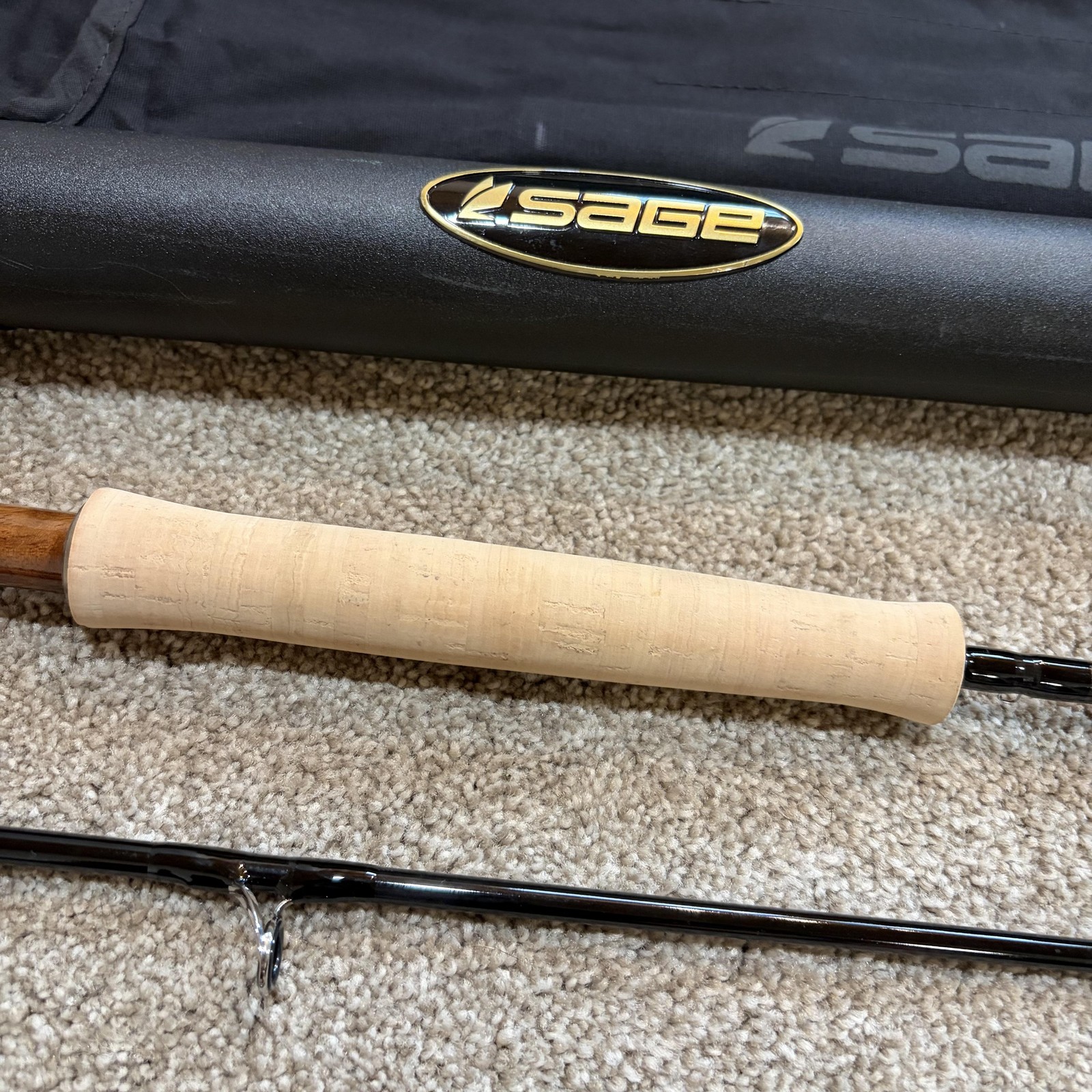 Sage ONE 486-4 Fly Rod 8’6 4wt 4 Piece Black Konnetic Graphite Tube Sock