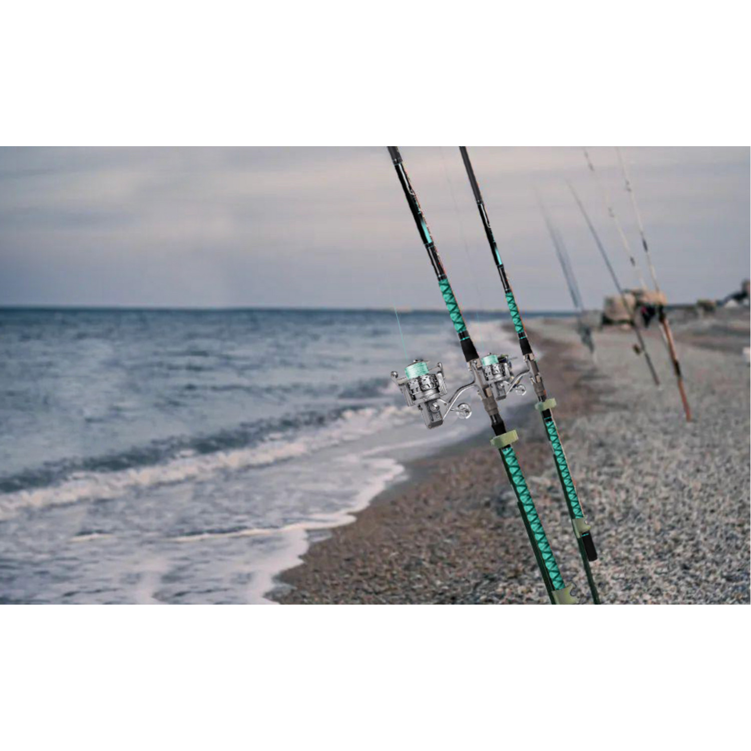 Fiblink 9FT Carbon Fiber Travel Surf Fishing Rod 4-Piece Spinning Saltwater