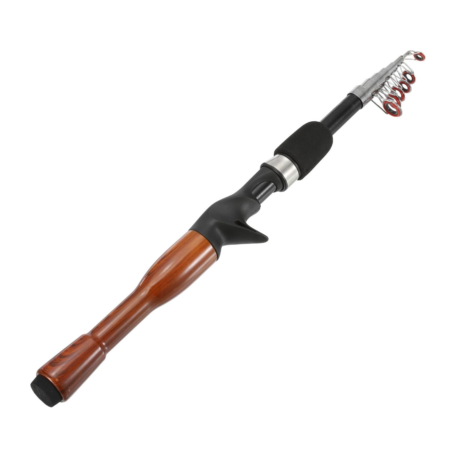 Portable Fiberglass Fishing Rod Collapsible Telescopic Pole Fresh Saltwater NEW