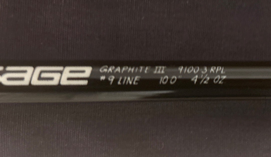 Sage Graphite III 9100 3 Rpl #9 Line rod, 10’ 4 1/2 Oz ( 3-piece) rod