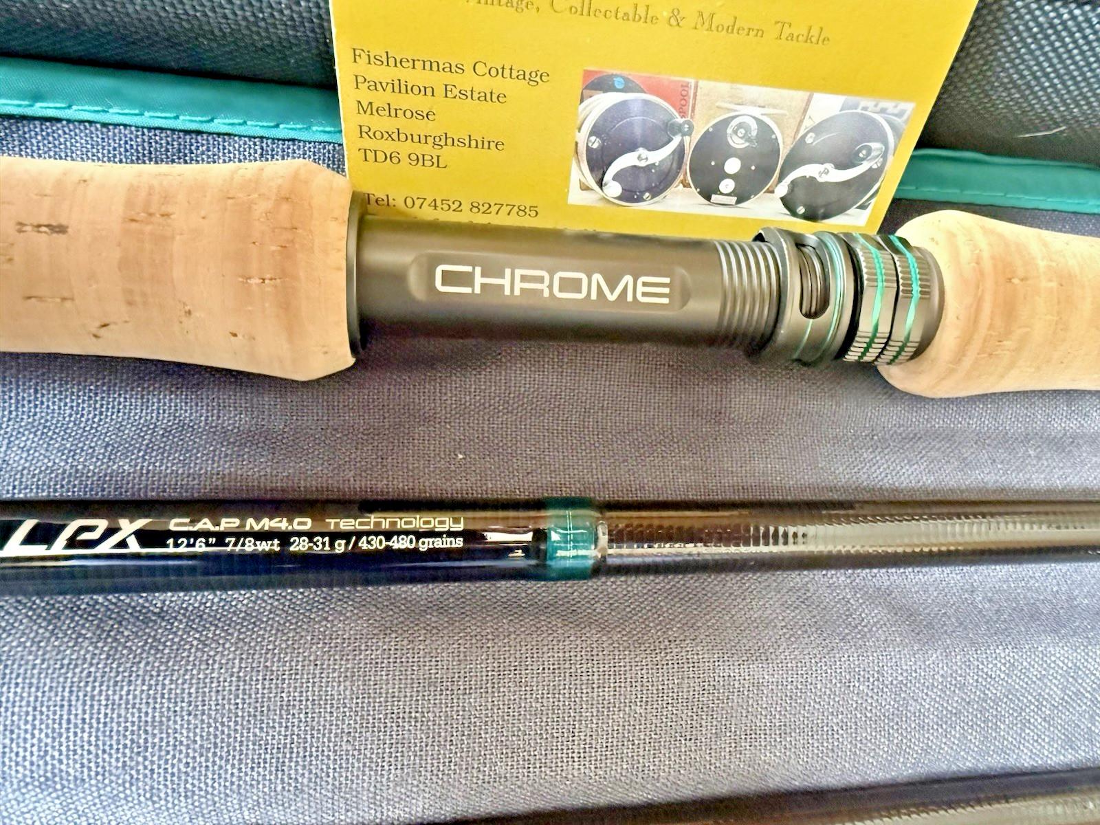 Guideline LPX Chrome 12 Foot 6 Inch #7/8 6 Piece Salmon Fly Rod with Bag & Tube