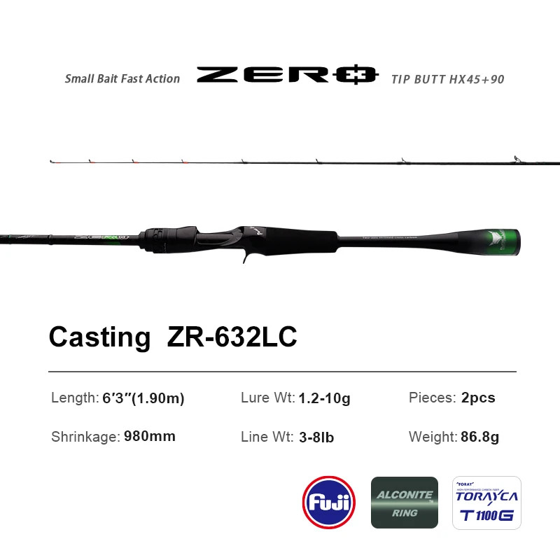 PURELURE ZERO Small Bait Rod High Carbon Long Casting UL Trout Stream