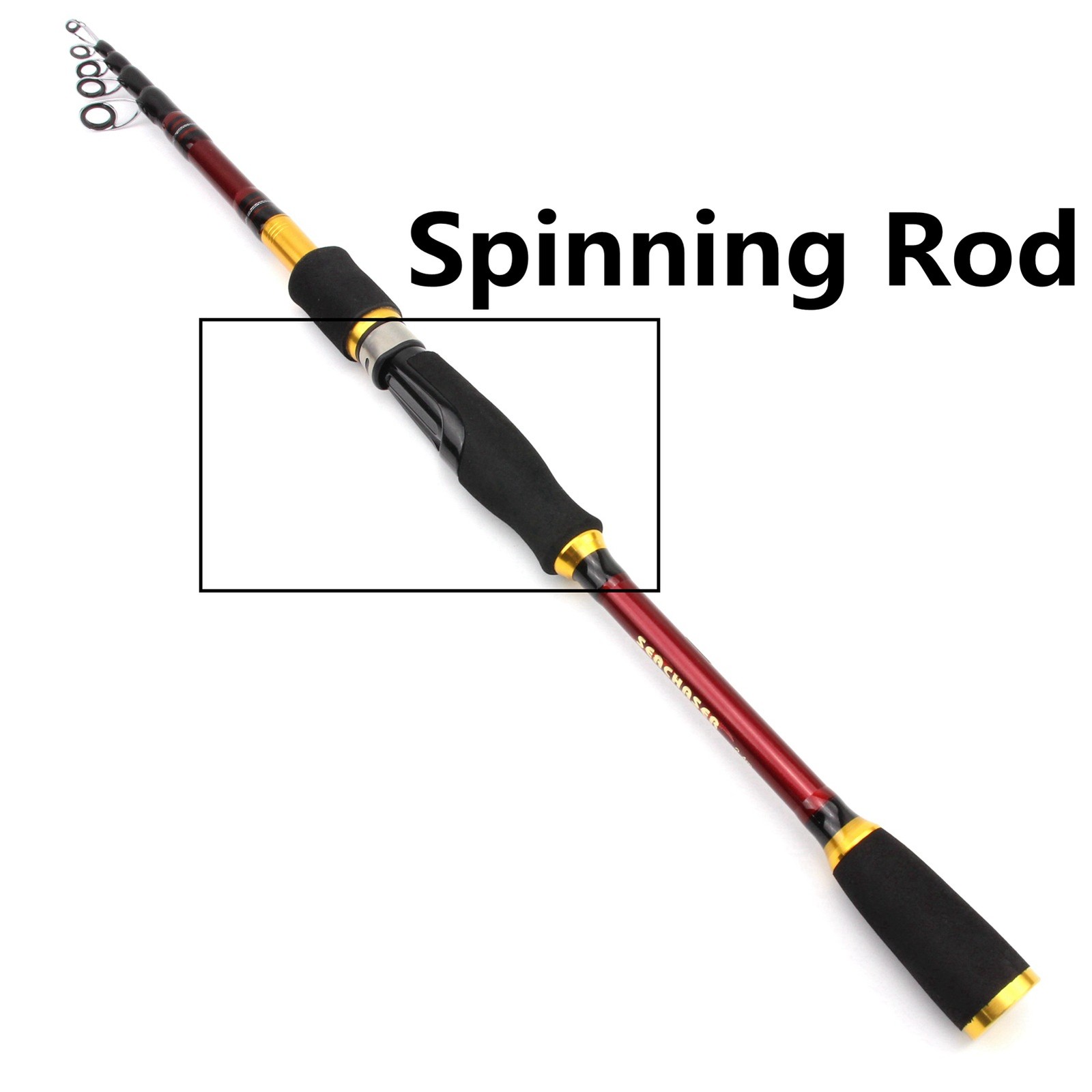 Telescopic Carbon Fiber Rod 1.8m-2.4m Lengths Portable Hard Fishing Short Pole