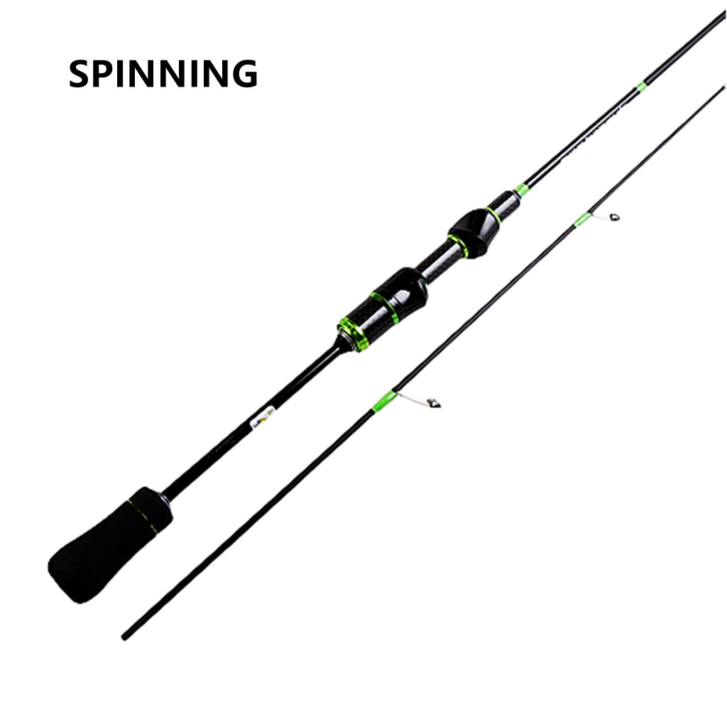 Casting Spinning UltraLight Fishing Rod 1.68/1.8m 30T Carbon 2 Section UL Solid