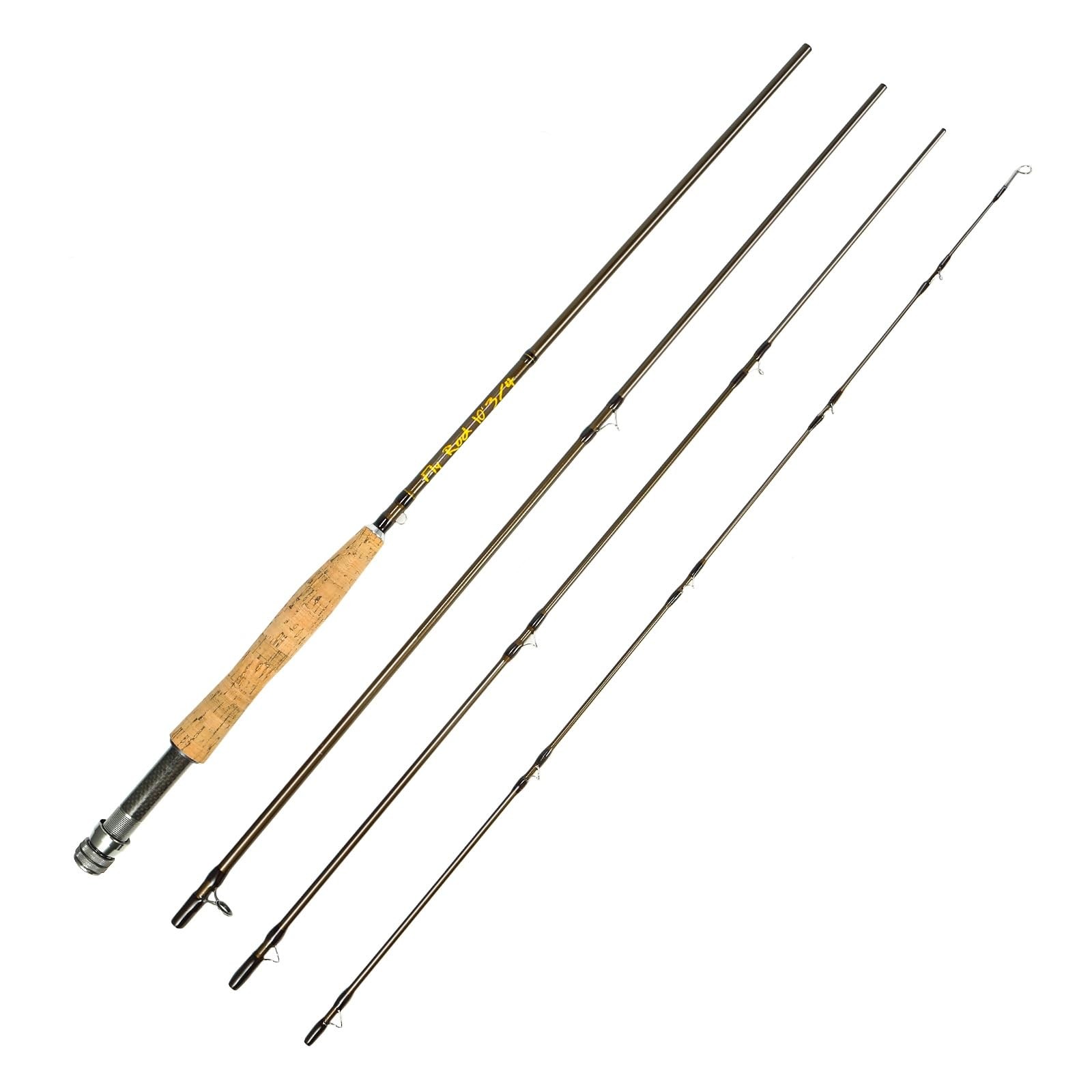 Fly Fishing Rod, Carbon Fiber, 9ft to 10ft, 3/4wt 10ft 3-4wt, Dark Brown