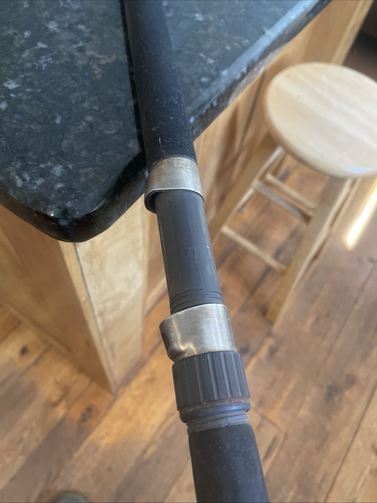 shakespeare ugly stick 7’8” cust Ybsalt H20 Heavy Fuji Reel Seat Vtg 7 Guide 1pc