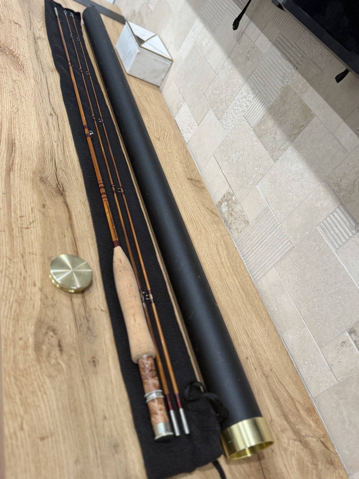 custom 7-foot, 4-weight fly rod handcrafted from Tonkin cane Richard Nelson
