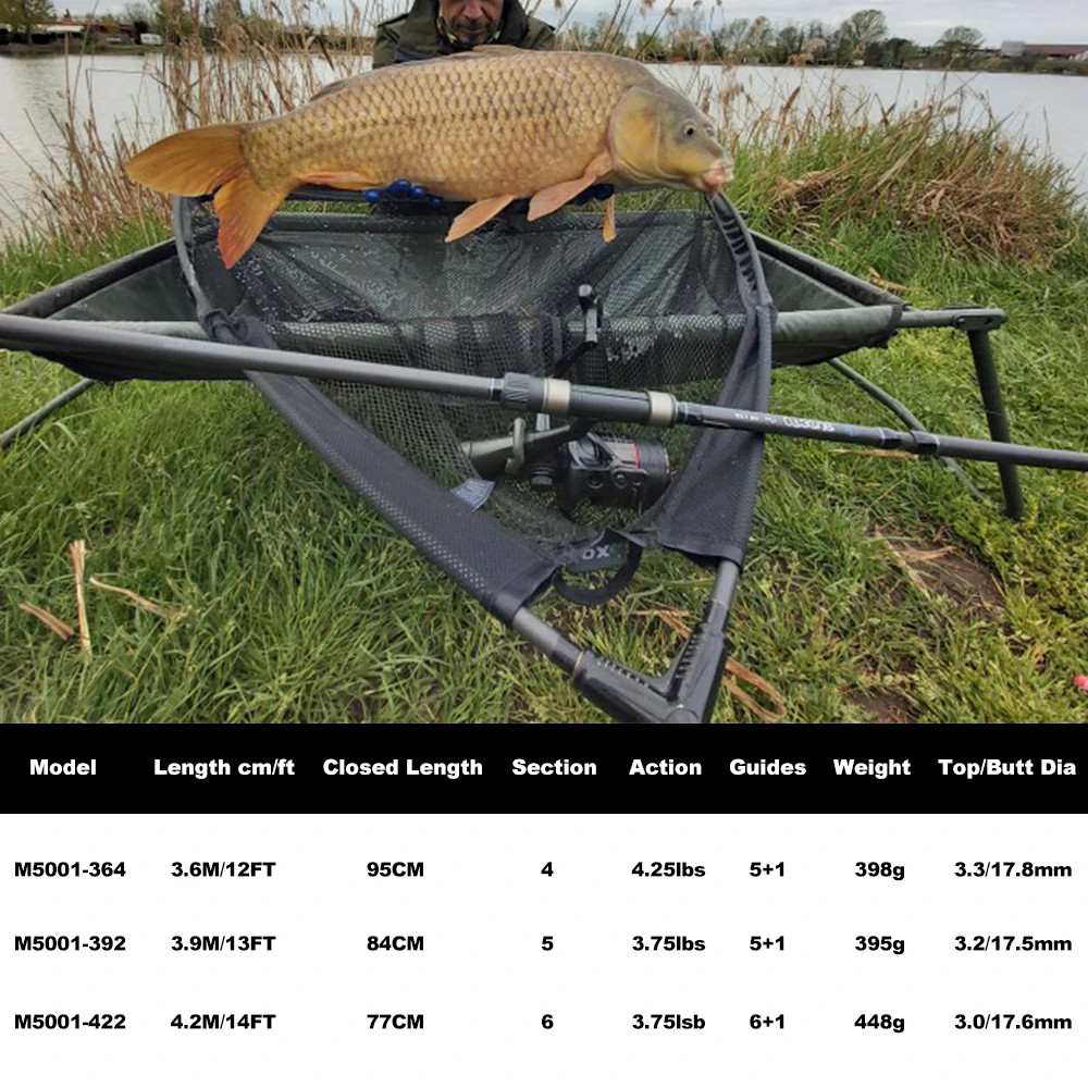 Carp Fishing Rod 3.9/4.2M Carbon Fibre Spinning Rod Travel Surfcasting Spinning