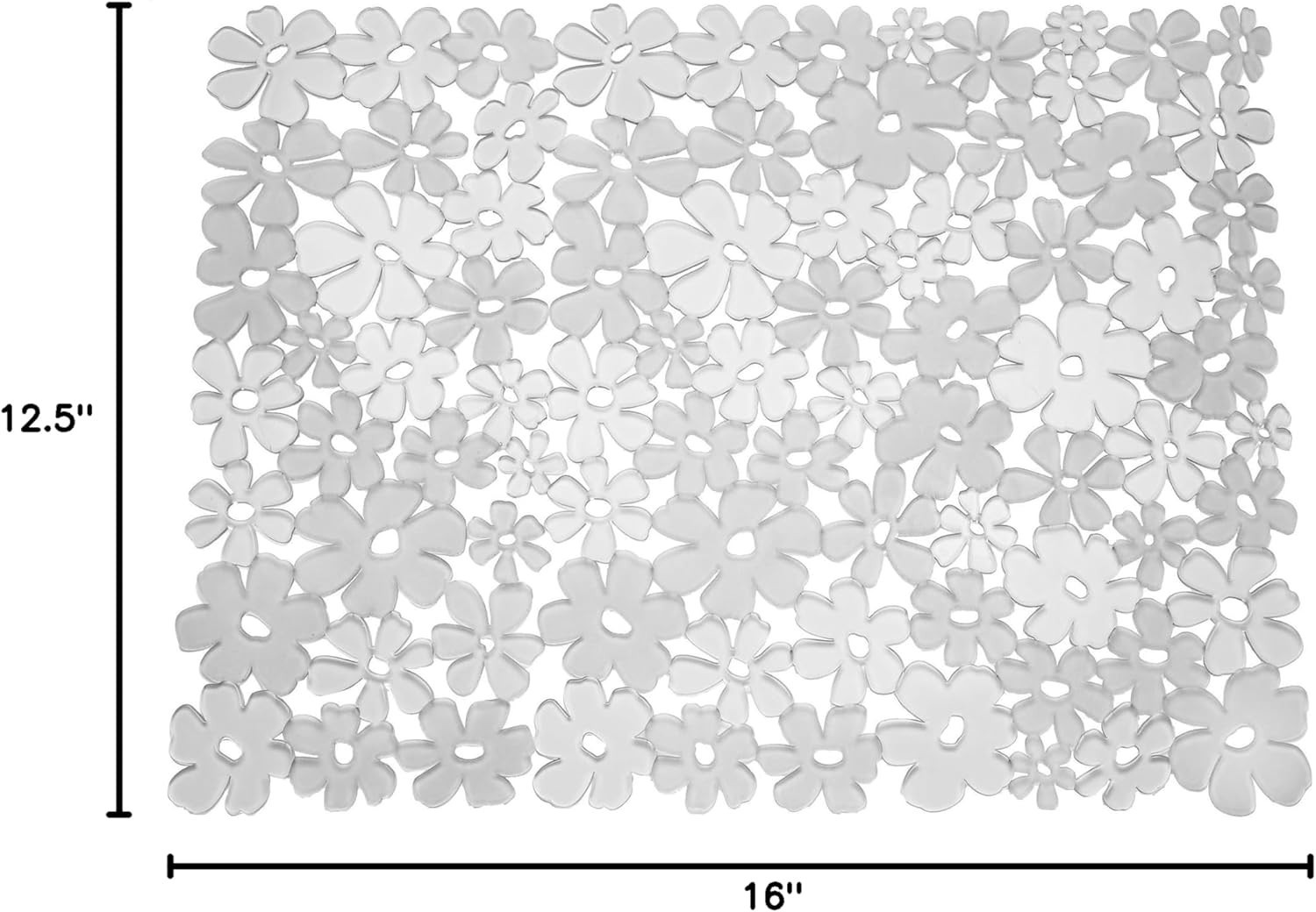 Blumz Floral BPA-Free Flexible PVC Plastic Large Sink Protector Mat 16″