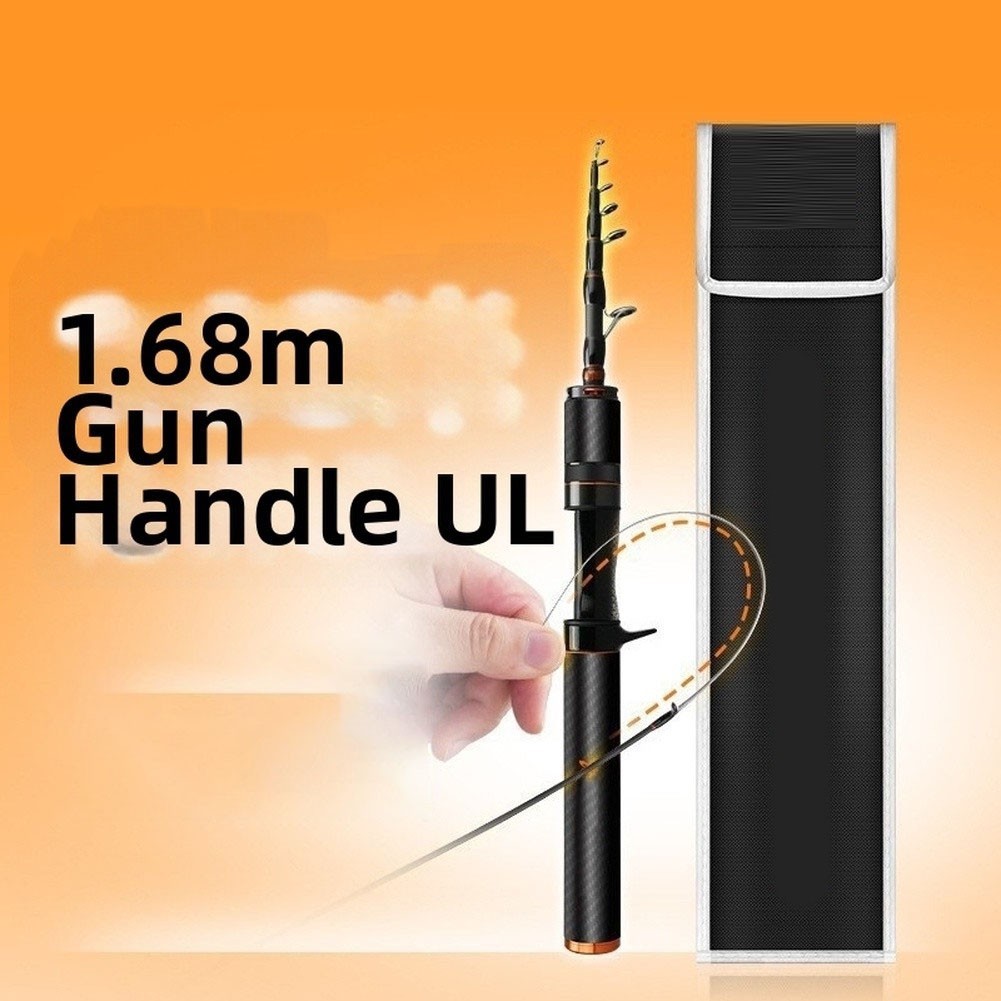 UL Light Butterfly Telescopic Rod 1.5m 1.68m Carbon Fiber 86.6g to 91g