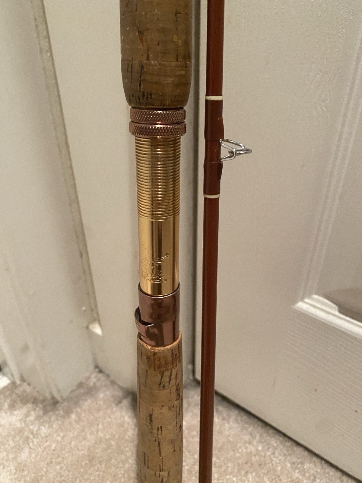 VINTAGE FENWICK FERALITE FS79 7’9″ TWO PC SPINNNG ROD W/ FENWICK ROD SOCK & TUBE
