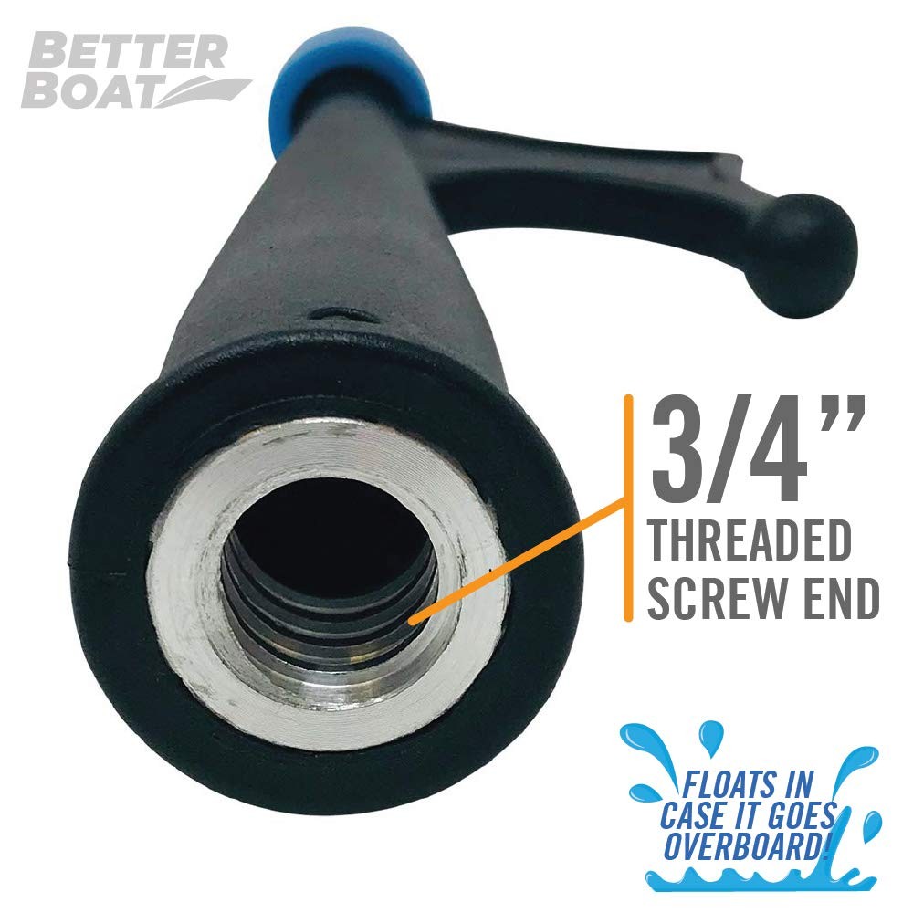 Boat Hook for Pole, Works with Push Pole 3/4″ Thread Screw End, Black
