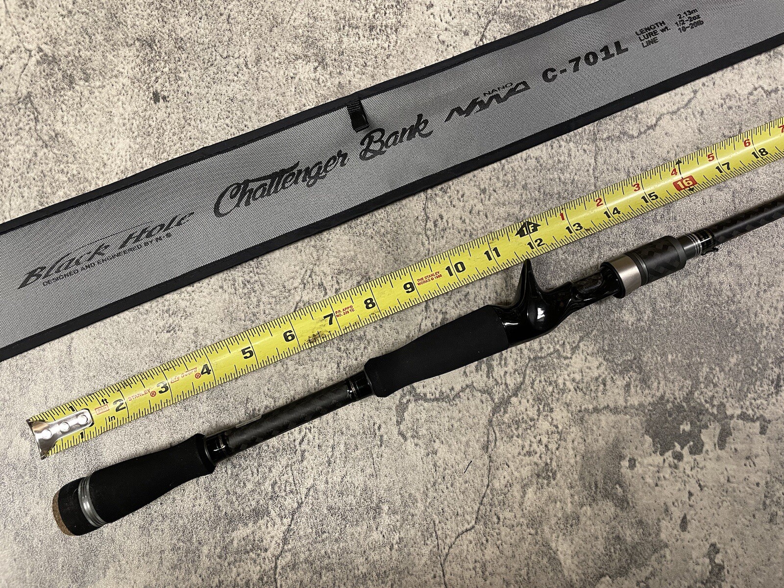 Black Hole USA Challenger Bank 701L Freshwater Rod, 7 Feet, One-Piece
