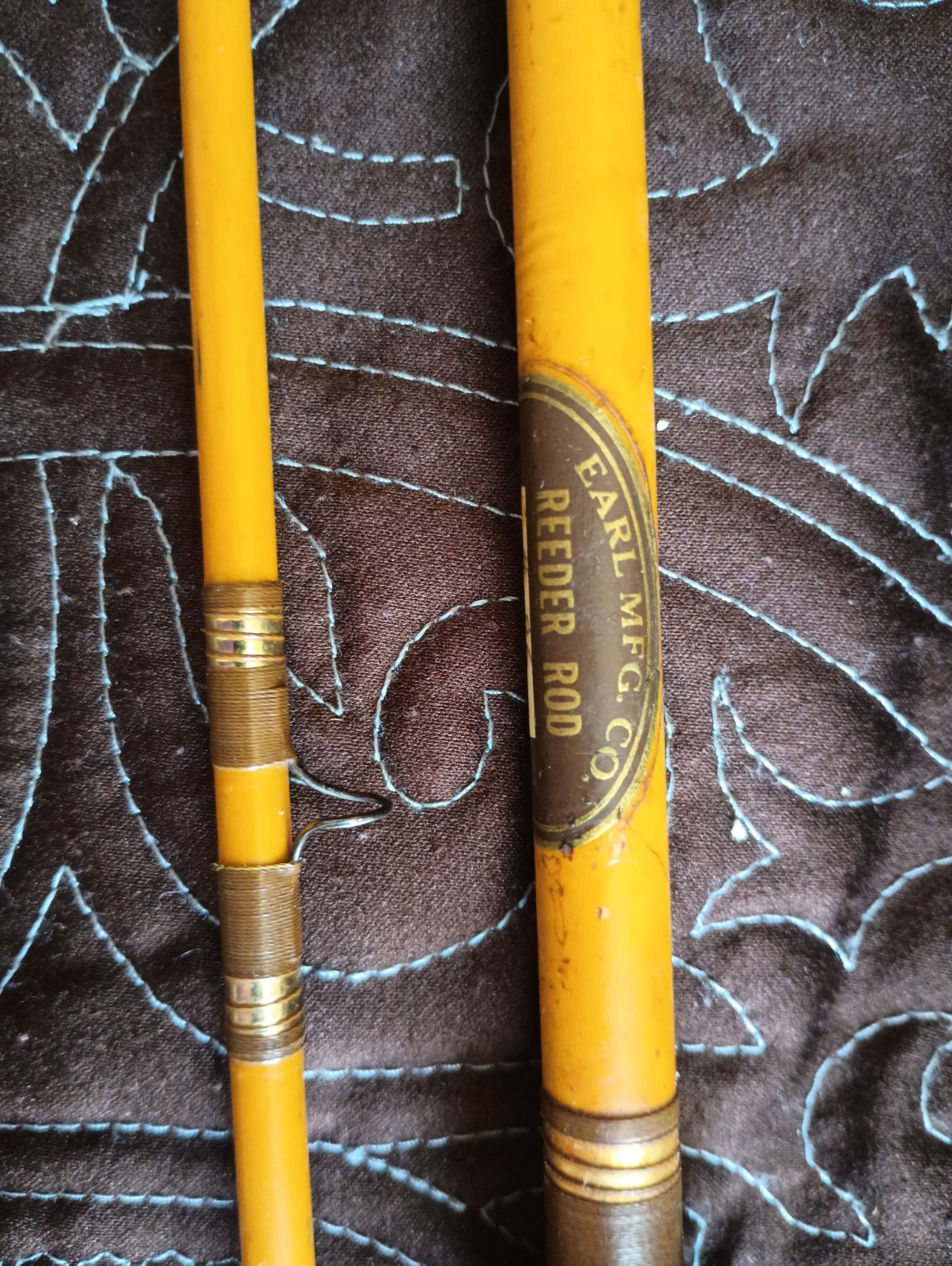 Vtg REEDER Earl MFG Co. 2-Piece Fly Rod 8’7” Made Vancouver, WA Tube & Sock